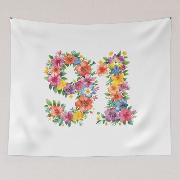 Item preview, 91st birthday flowers  watercolor. designed and sold by uunaa.