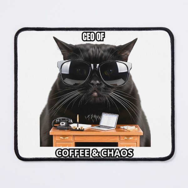 Item preview, Funny Cat Lady Quote CEO Of Coffee And Chaos designed and sold by ArtivioShop.