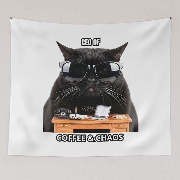 Item preview, Funny Cat Lady Quote CEO Of Coffee And Chaos designed and sold by ArtivioShop.