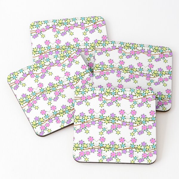 Item preview, Colorful Flowering Vine Seamless Pattern designed and sold by MigWhimsy.