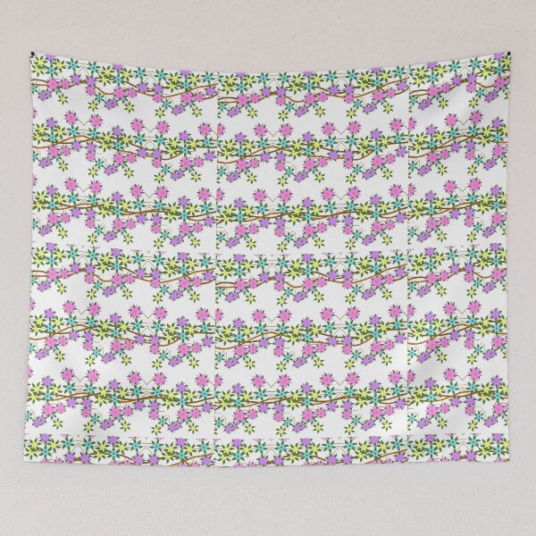 Item preview, Colorful Flowering Vine Seamless Pattern designed and sold by MigWhimsy.