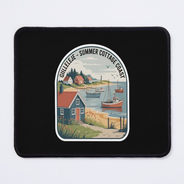 Item preview, Gilleleje Summer Cottage Coast Denmark Travel Sticker Tee designed and sold by stickercuffs.