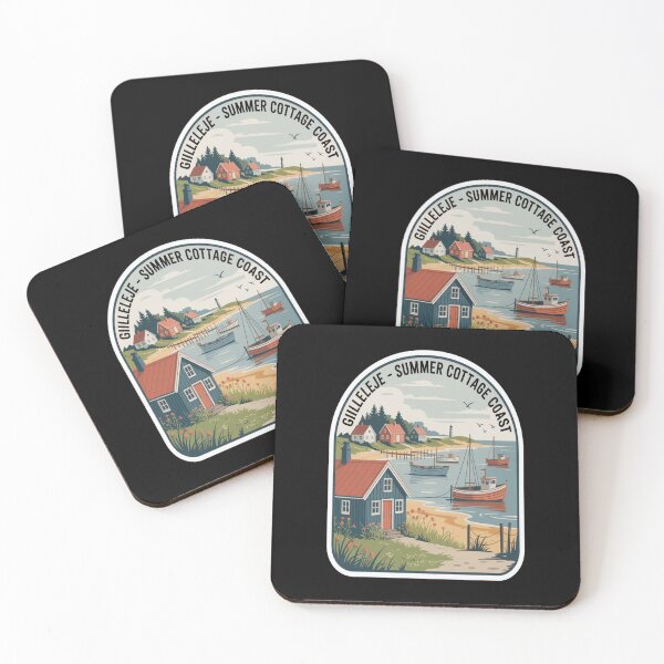 Item preview, Gilleleje Summer Cottage Coast Denmark Travel Sticker Tee designed and sold by stickercuffs.