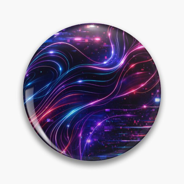 Item preview, Neon Glitch Abstract Wave Pattern designed and sold by JalwaWear.
