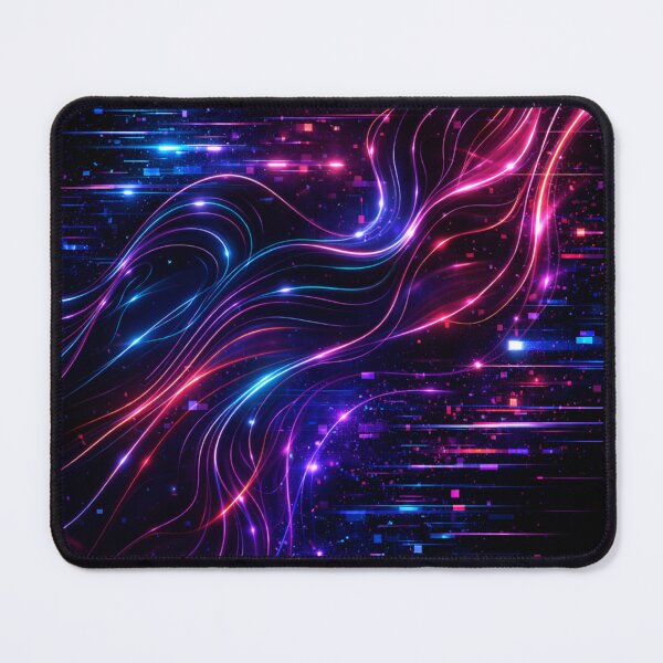Item preview, Neon Glitch Abstract Wave Pattern designed and sold by JalwaWear.