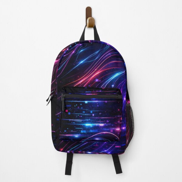 Item preview, Neon Glitch Abstract Wave Pattern designed and sold by JalwaWear.