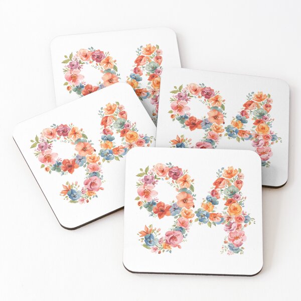 Aperçu de l'œuvre Aquarelle de fleurs pour un 94e anniversaire. créée et vendue par uunaa.