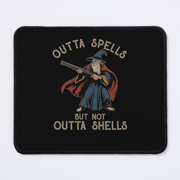 Item preview, Outta Spells But Not Outta Shells Wizard Meme designed and sold by Hedoraxe.