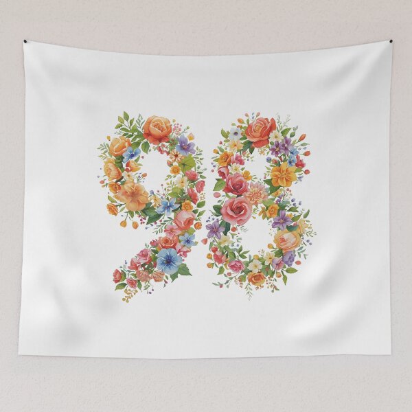 Item preview, 98th birthday flowers  watercolor. designed and sold by uunaa.
