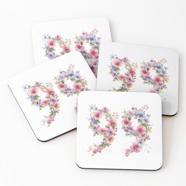 Item preview, 99th birthday flowers  watercolor. designed and sold by uunaa.