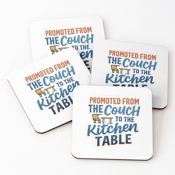 Item preview, Promoted From The Couch To The Kitchen Table Funny Work From Home Design designed and sold by ZYNORAworld.