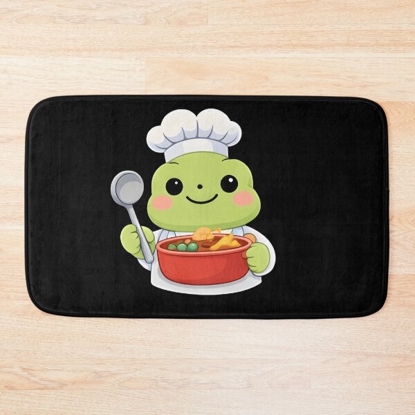 Item preview, Cute Kawaii Frog Chef Cooking Soup – Adorable Food Lover Sticker designed and sold by Trendora90.