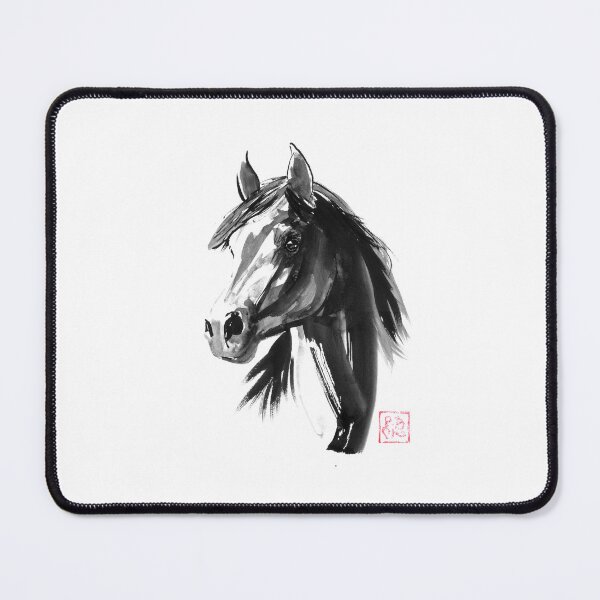 Item preview, black horse face designed and sold by pechane.
