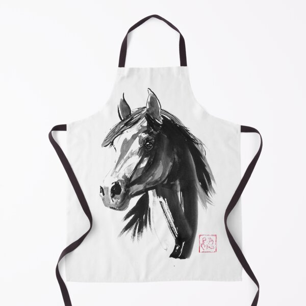 Item preview, black horse face designed and sold by pechane.