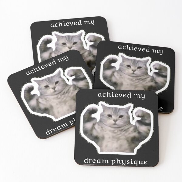 Item preview, Achieved My Dream Physique | Buff Cat Gym Meme designed and sold by CourierPrime.