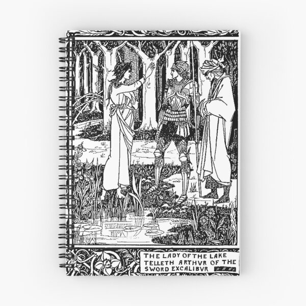 Item preview, Aubrey Beardsley · Le Morte d'Arthur/The Tale of Arthur · The Lady of the Lake & Excalibur · Art Nouveau Print  designed and sold by flcii.