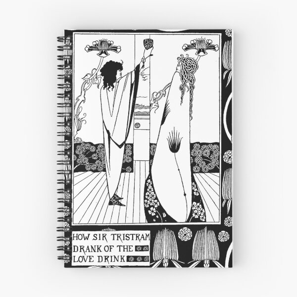 Item preview, Aubrey Beardsley · Le Morte d'Arthur/The Tale of Arthur · How Sir Tristram Drank of the Love Drink · Art Nouveau Print  designed and sold by flcii.