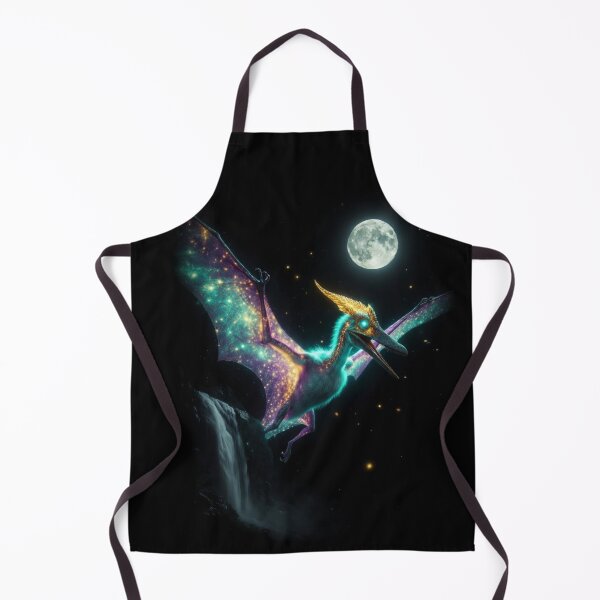 Item preview, Glowing Pterodactyl Colorful Dinosaur Mystical Moonlit Scene designed and sold by Syrupulse.