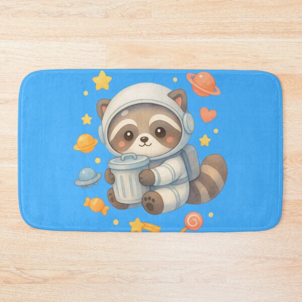 Item preview, Cute Raccoon Astronaut with Trash Can – Kawaii Pastel Space Galaxy Art designed and sold by p-frosty-design.