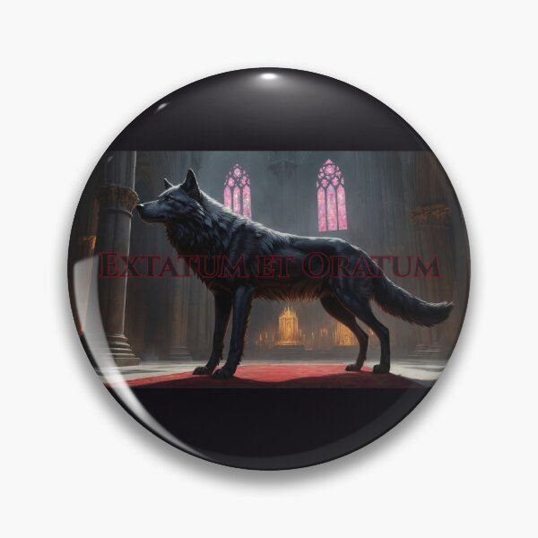 Item preview, Dark Sacred Wolf Dissolves in Cathedral Ecstasy Prayer designed and sold by GeoWhimsy Studio.