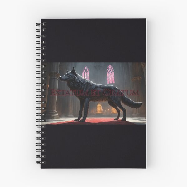 Item preview, Dark Sacred Wolf Dissolves in Cathedral Ecstasy Prayer designed and sold by GeoWhimsy Studio.