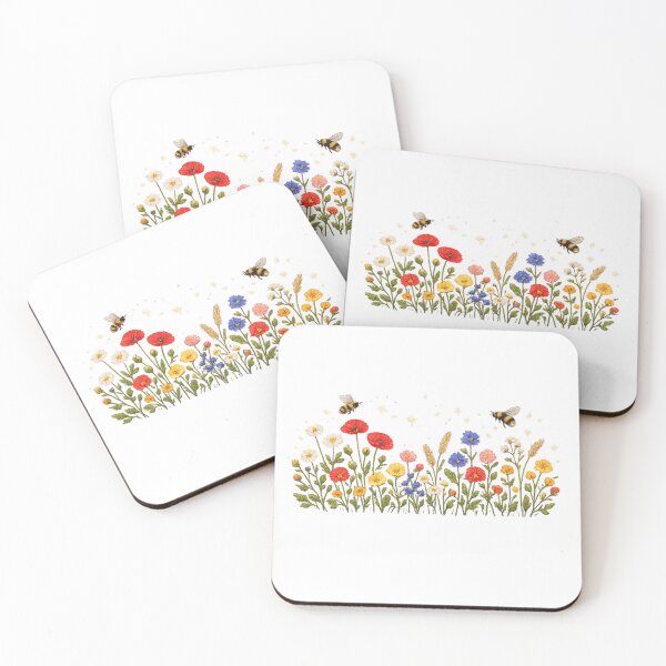Item preview, Wildflower Bee Pattern - Summer Design designed and sold by AureliasDesignStudio.