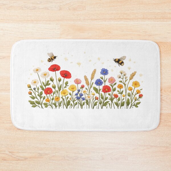 Item preview, Wildflower Bee Pattern - Summer Design designed and sold by AureliasDesignStudio.