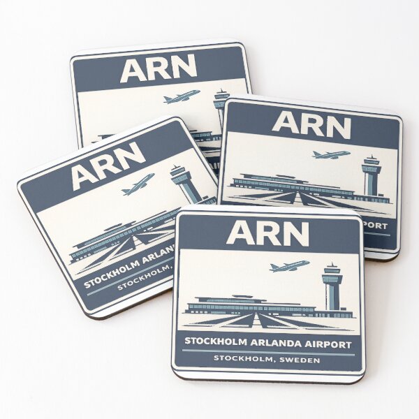 Item preview, ARN Stockholm Arlanda Airport Sticker Magnet Sweden Aviation Design designed and sold by CLOUTKULT.