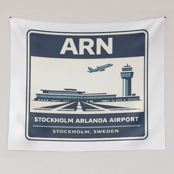 Item preview, ARN Stockholm Arlanda Airport Sticker Magnet Sweden Aviation Design designed and sold by CLOUTKULT.