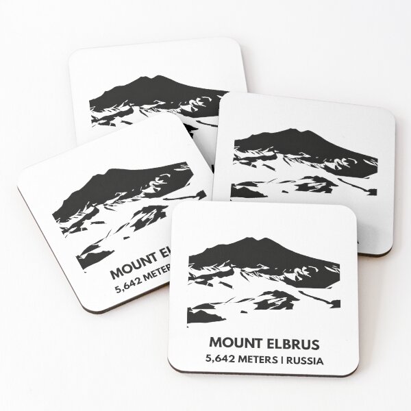 Item preview, Elbrus Summit - Europe’s Highest Peak Minimalist Silhouette designed and sold by Path&Peak.