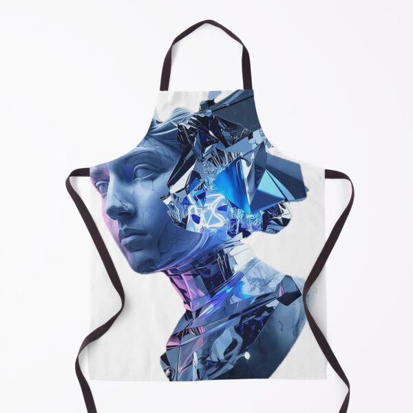 Item preview, Futuristic Marble Statue 3D – Cyberpunk Classical Art Sculpture designed and sold by DzA-stickers.