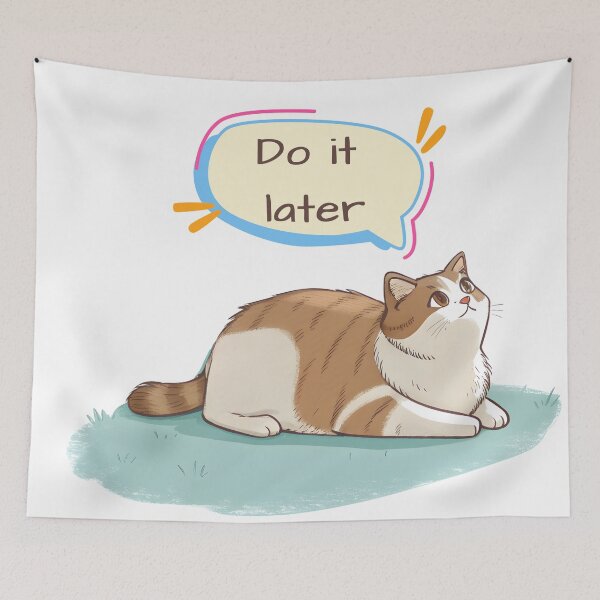 Item preview, Lazy Cat Do It Later designed and sold by Angellacelin.