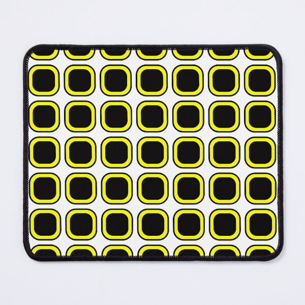 Item preview, Yellow Black Hermann Grid Optical Illusion Pattern — Bold Geometric Repeat Design designed and sold by Zaya_art.