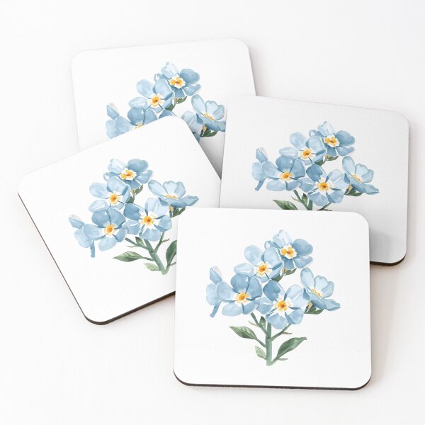 Item preview,  Blue forget-me-not flowers watercolor designed and sold by uunaa.