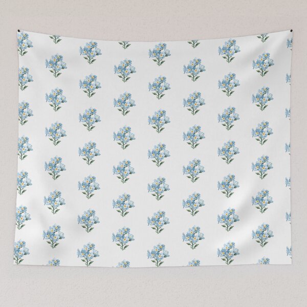 Item preview,  Blue forget-me-not flowers watercolor designed and sold by uunaa.