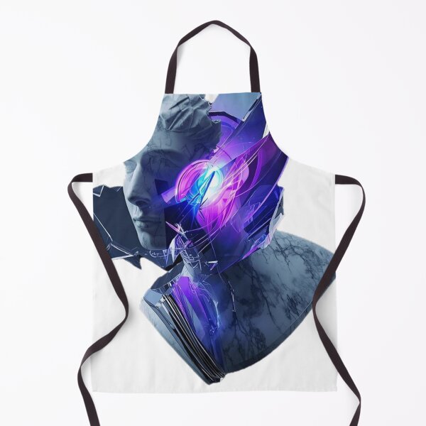 Item preview, Futuristic Marble Statue 3D – Cyberpunk Classical Art Sculpture designed and sold by DzA-stickers.