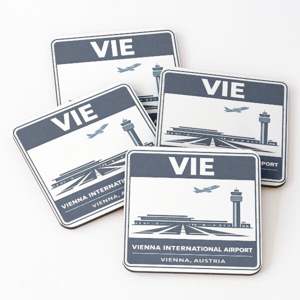 Item preview, VIE Vienna International Airport Sticker Magnet Austria Aviation Design designed and sold by CLOUTKULT.