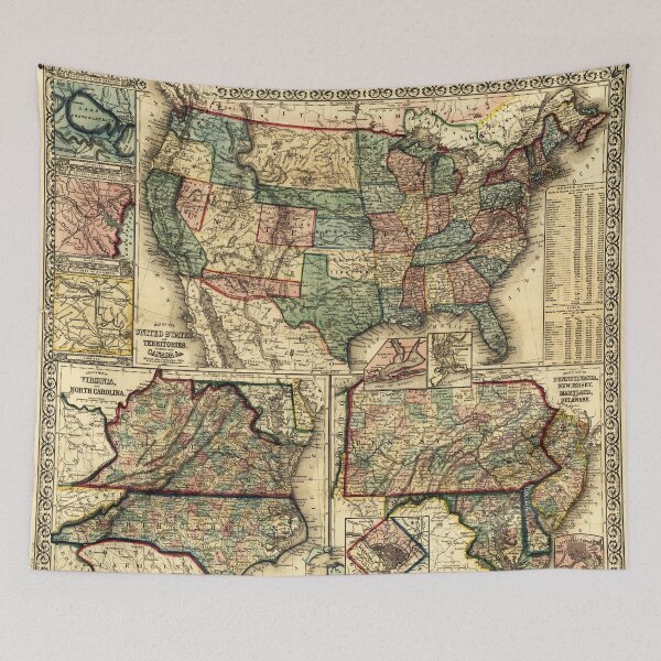 Item preview, Mitchell's Military Map of the United States (1861) designed and sold by allhistory.