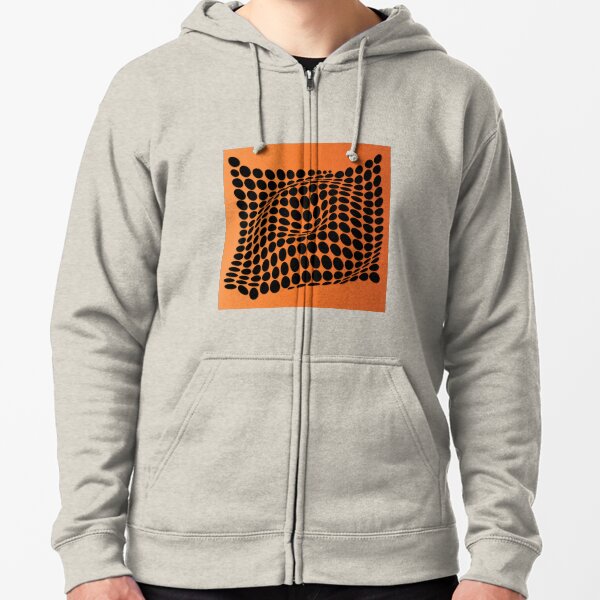 COME INSIDE (ORANGE) Sudadera con capucha y cremallera