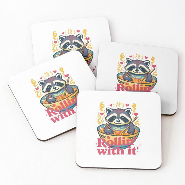 Item preview, Kawaii Ramen Raccoon — Cute Japanese Noodle Illustration | Rollin’ With I designed and sold by Colorful-Garden.