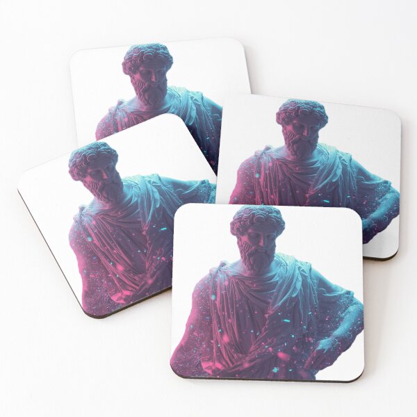 Item preview,  Futuristic Marble Statue 3D – Cyberpunk Classical Art Sculpture designed and sold by DzA-stickers.