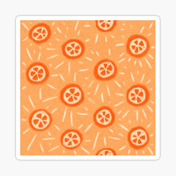 Summer Rainbow Patterns Collection - Orange Sticker