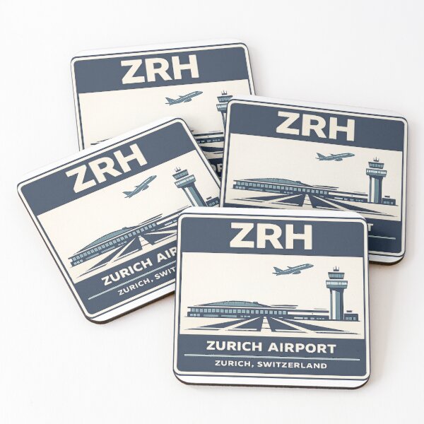 Item preview, ZRH Zurich Airport Sticker Magnet Switzerland Aviation Design designed and sold by CLOUTKULT.