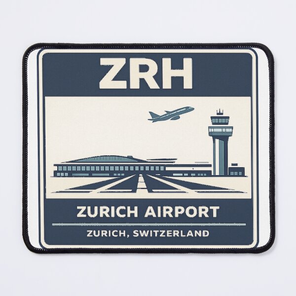 Item preview, ZRH Zurich Airport Sticker Magnet Switzerland Aviation Design designed and sold by CLOUTKULT.