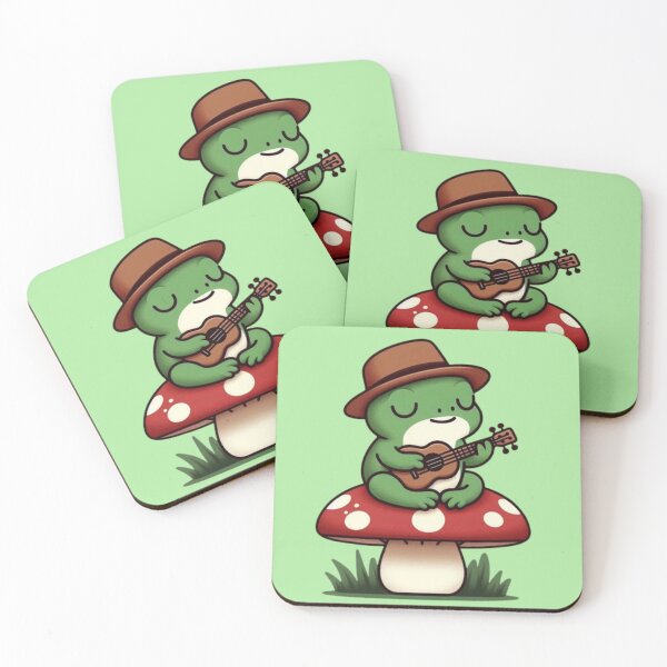 Item preview, Froggy Serenade – Mushroom Music Moment designed and sold by Dogandesighn.