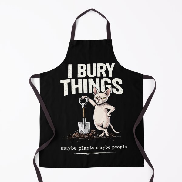 Artikelvorschau, Ich vergrabe Dinge – vielleicht Pflanzen, vielleicht Menschen. Lustiges T-Shirt mit Sphynx-Katze und schwarzem Humor – sarkastisches Meme. entworfen und verkauft von VibeOffline Studio.