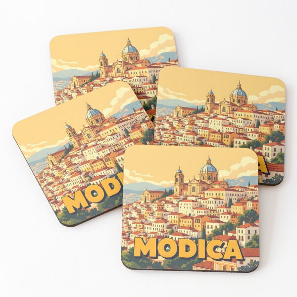 Item preview, Modica, Sicily, Italy: Vintage-Style Painterly Travel Poster designed and sold by LSVart.