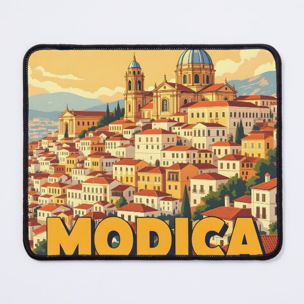 Item preview, Modica, Sicily, Italy: Vintage-Style Painterly Travel Poster designed and sold by LSVart.