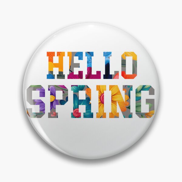 Item preview, Hello Spring Floral Typography - Vibrant Colorful Lettering Art Print designed and sold by DesignArtist.ia.