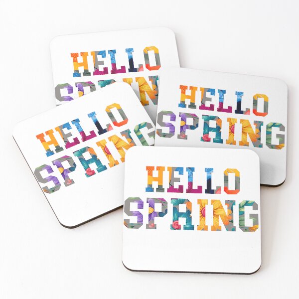 Item preview, Hello Spring Floral Typography - Vibrant Colorful Lettering Art Print designed and sold by DesignArtist.ia.